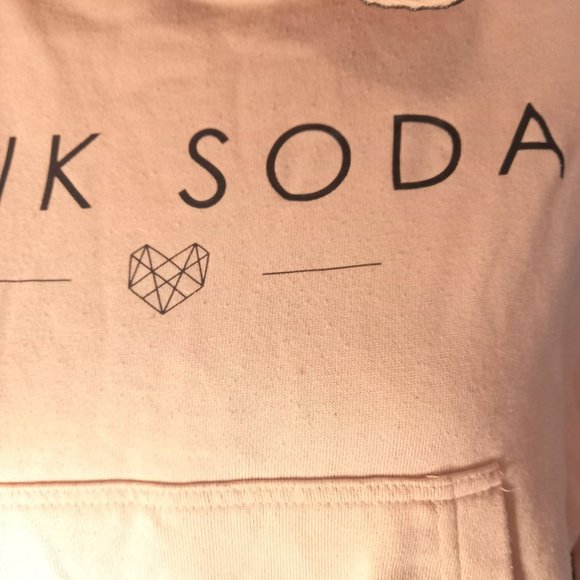 Pink Soda activewear cropped hoodie, front pockets (Size 8) - Picture 5 of 7